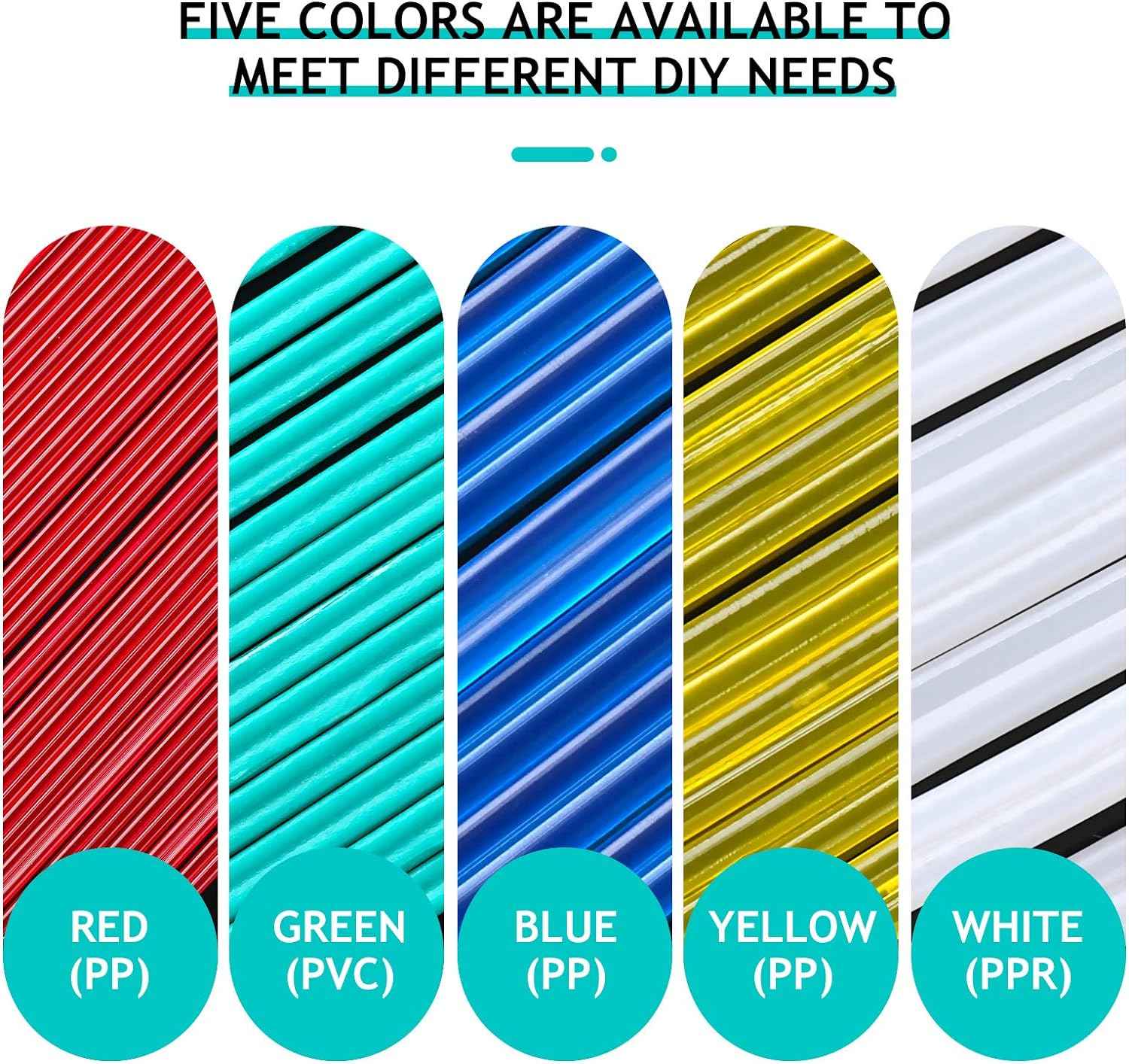 100Pcs Plastic Welding Rods 20cm