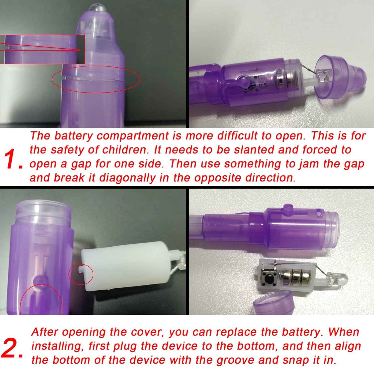 7pcs Invisible Ink Spy Pen with UV Light for Kids Secret Message