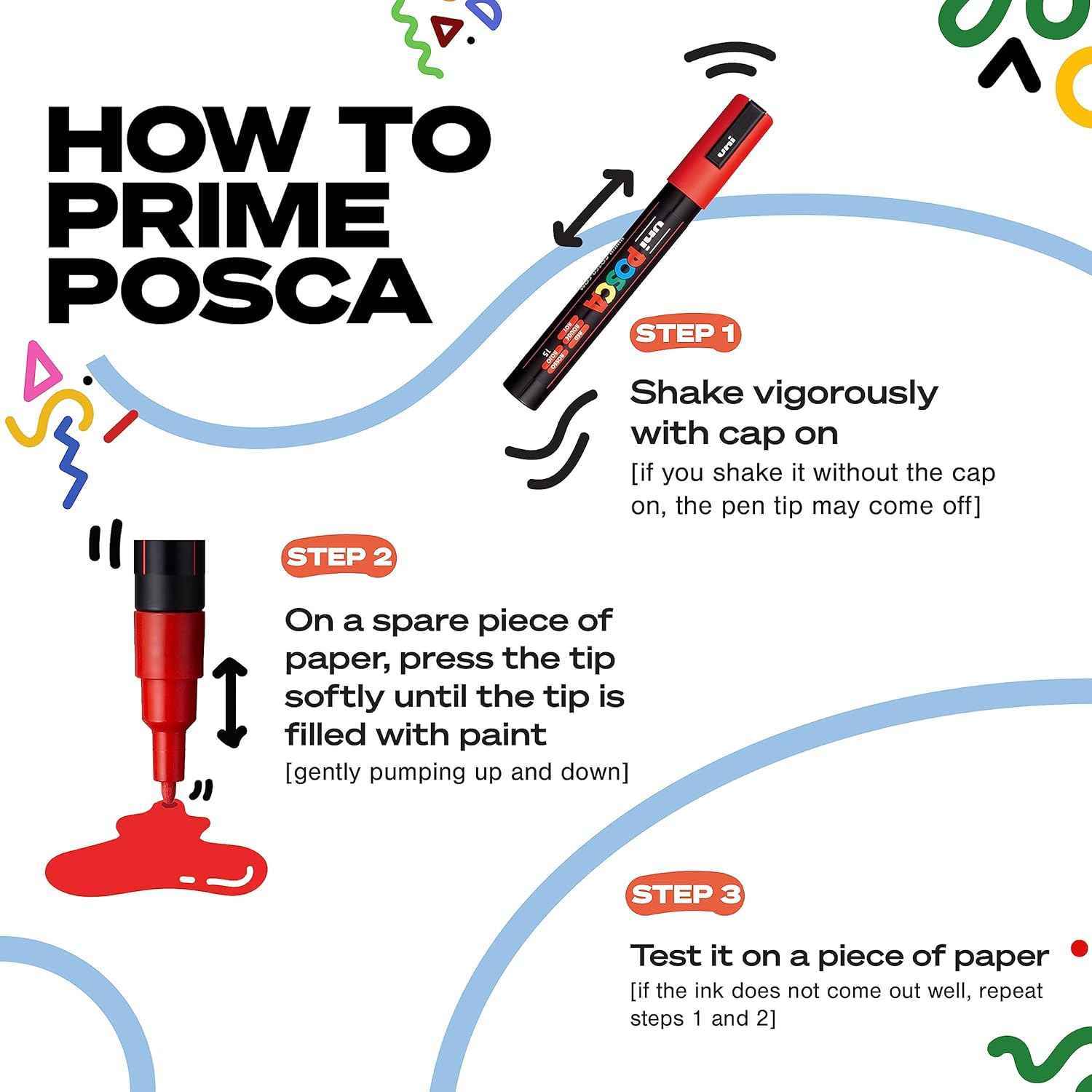 Uni Posca Paint Marker PC-5M - Medium Point - 8 Soft Colors
