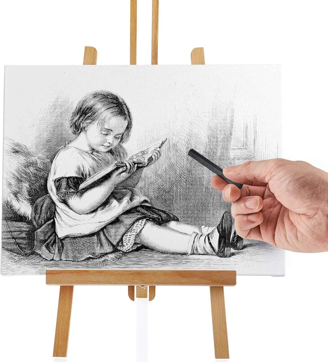 12Pcs Graphite Compressed Charcoal Sticks Drawing Pencils Set