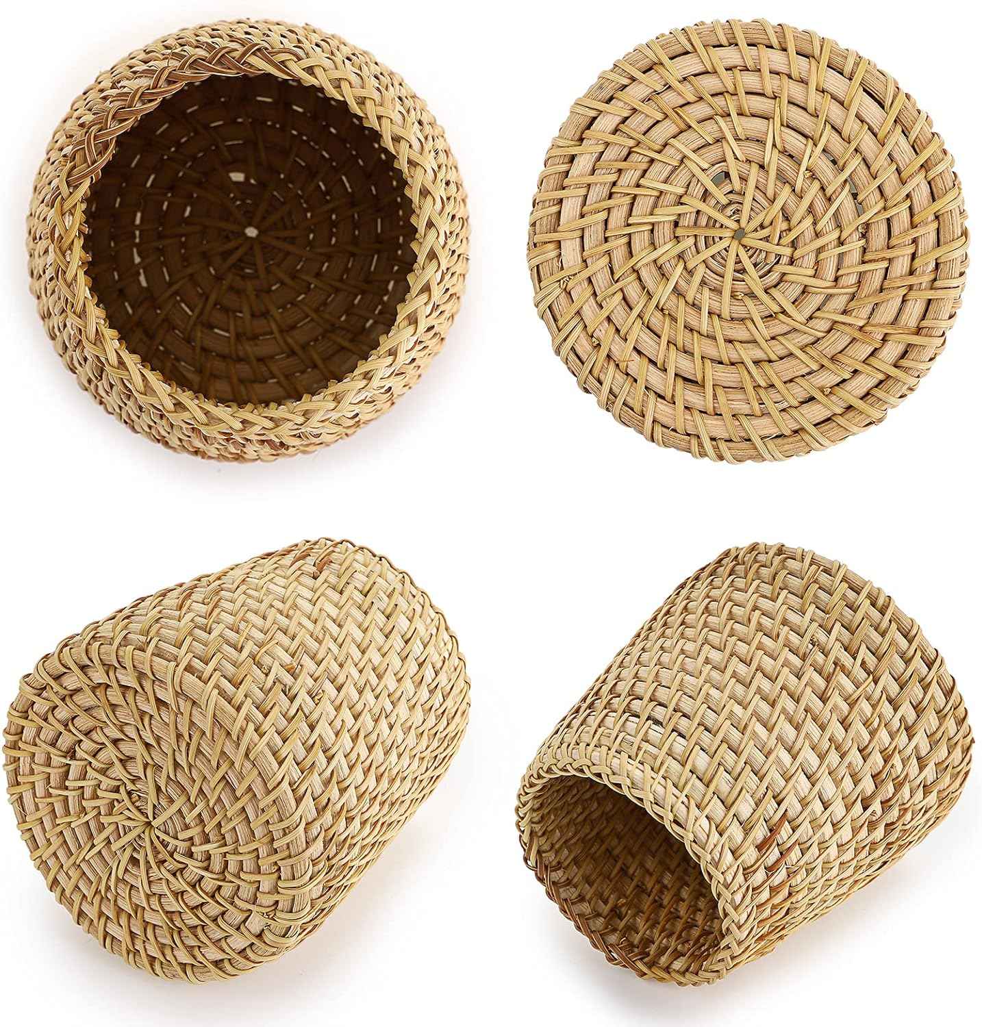 Rattan Pen Cup,Handmade Desk Pencil Holders