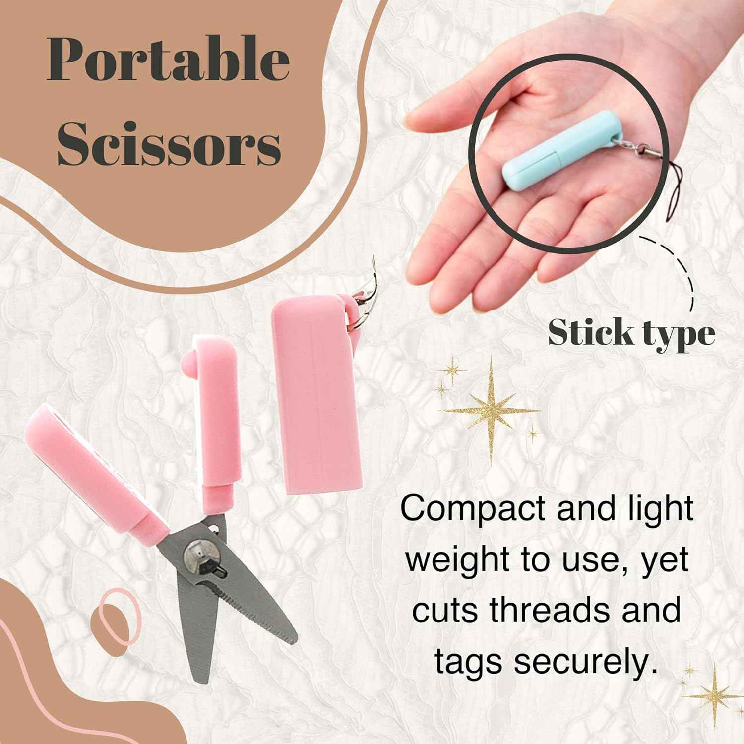 Sun-Star Stickyle Mini Portable Scissors with Strap