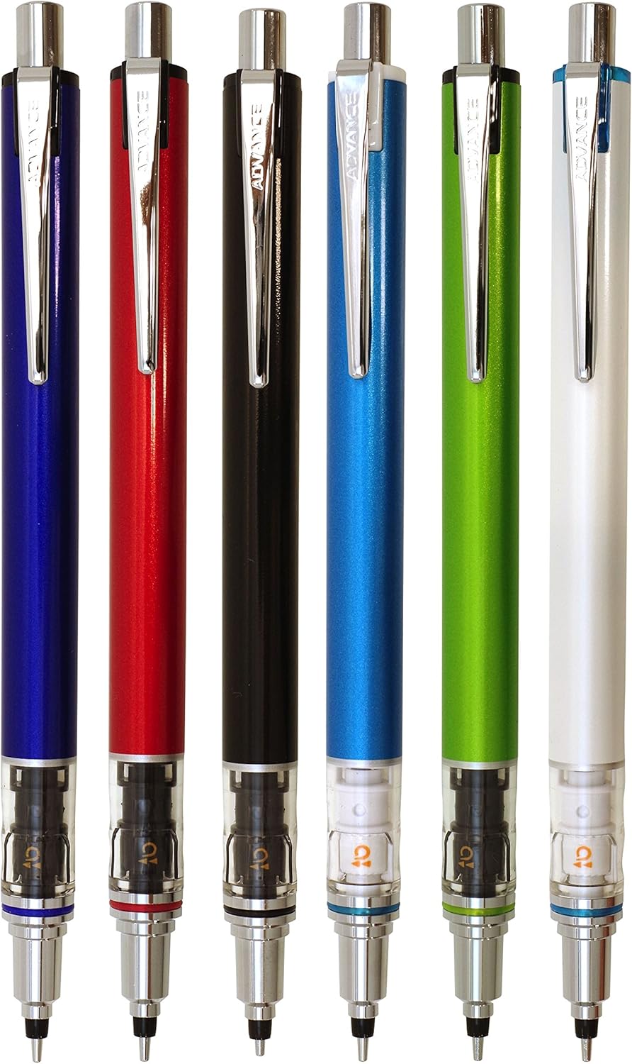 Uni Kuru Toga Advance - Auto Lead Rotating Mechanical Pencil, 0.5mm 6 Color Pack