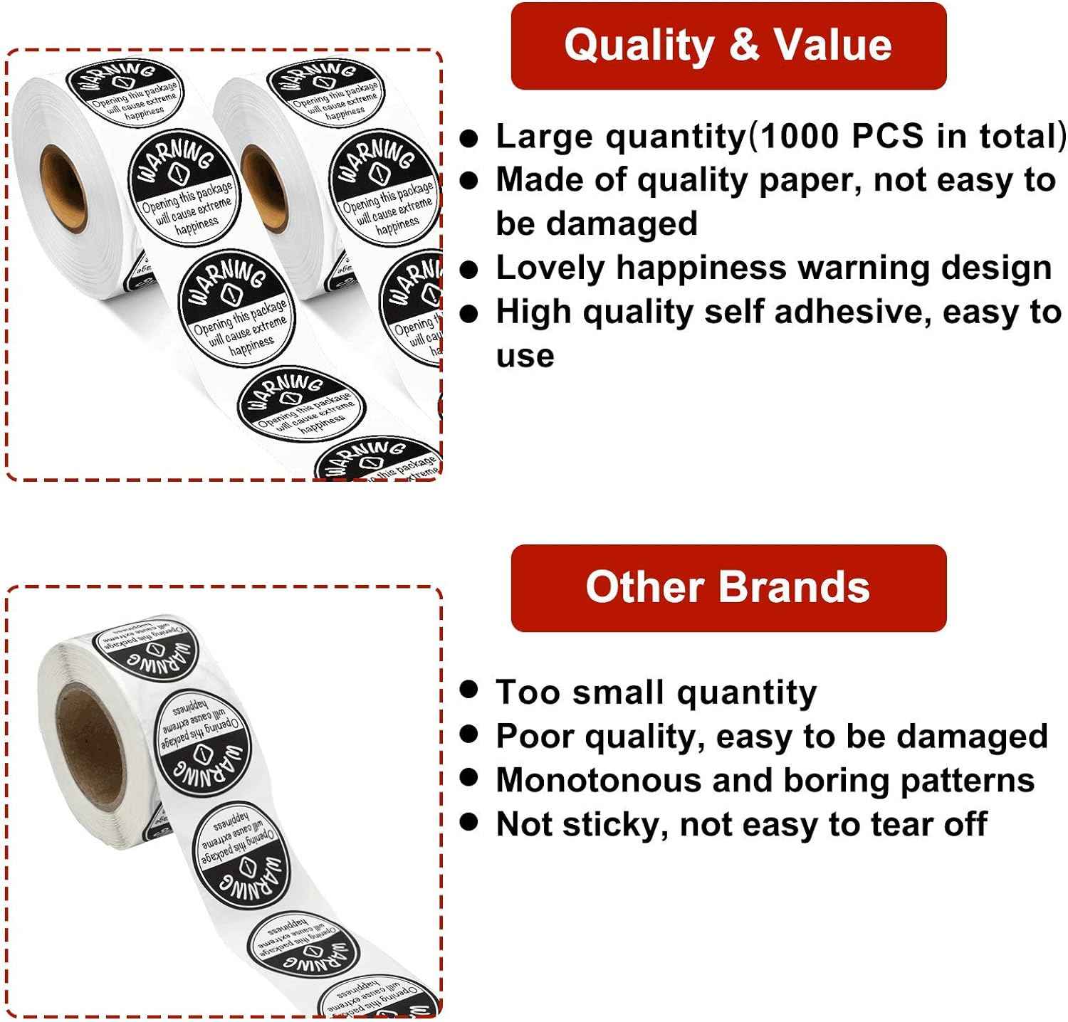 1000Pcs Extreme Happiness Stickers Round Self-Adhesive Labels 1.5 Inch