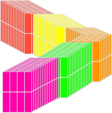 640Pcs Rectangular Color Coding Label Stickers 3 x 1 inch A