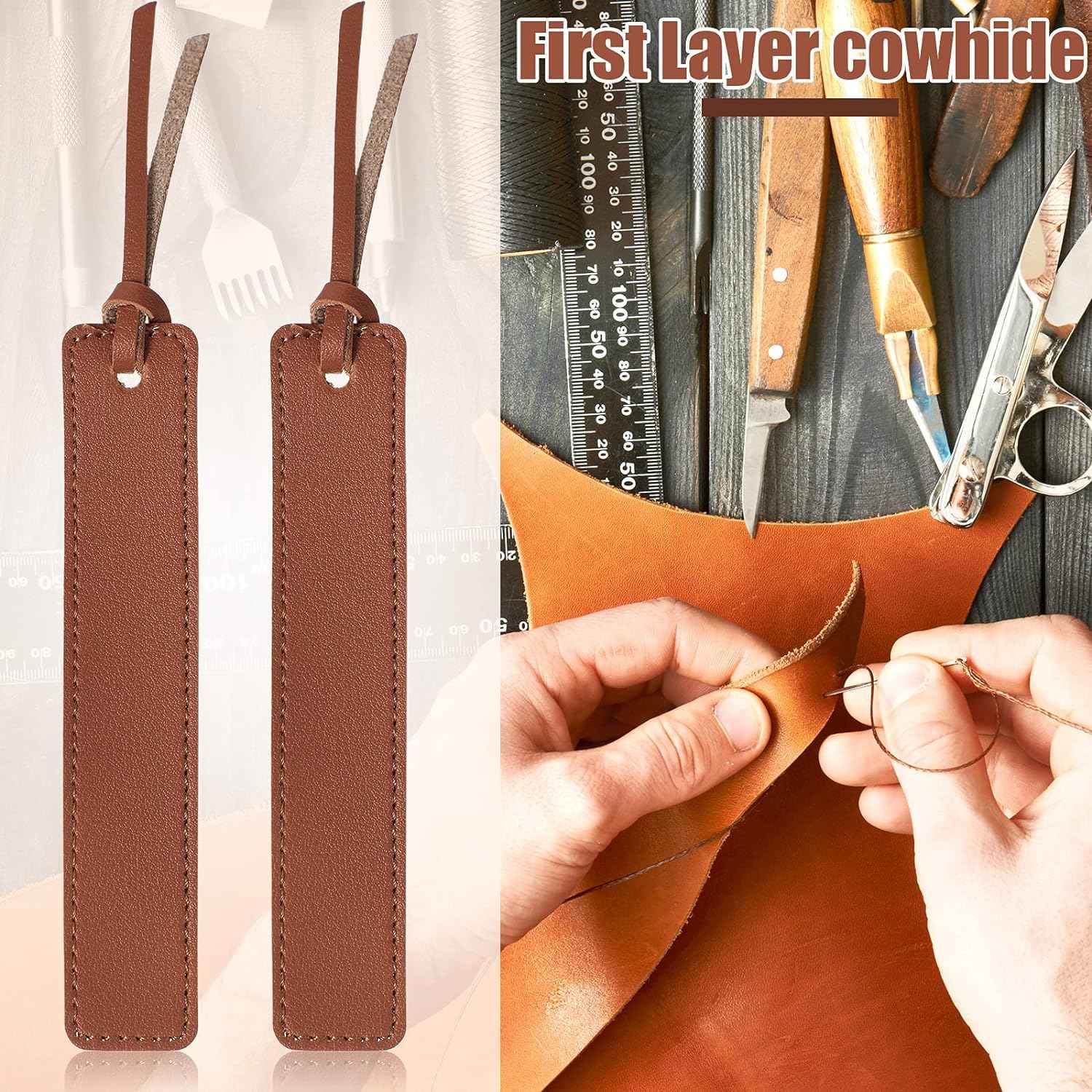 Handmade Genuine Leather Bookmarks 10 Pack