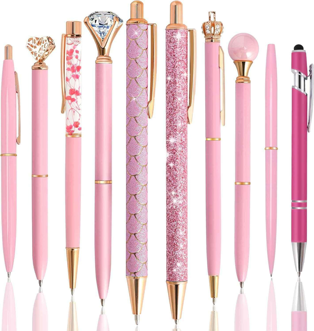 10Pcs Ballpoint Pens Set Party Favors for Kids Purple Pink Pens Gifts Pink