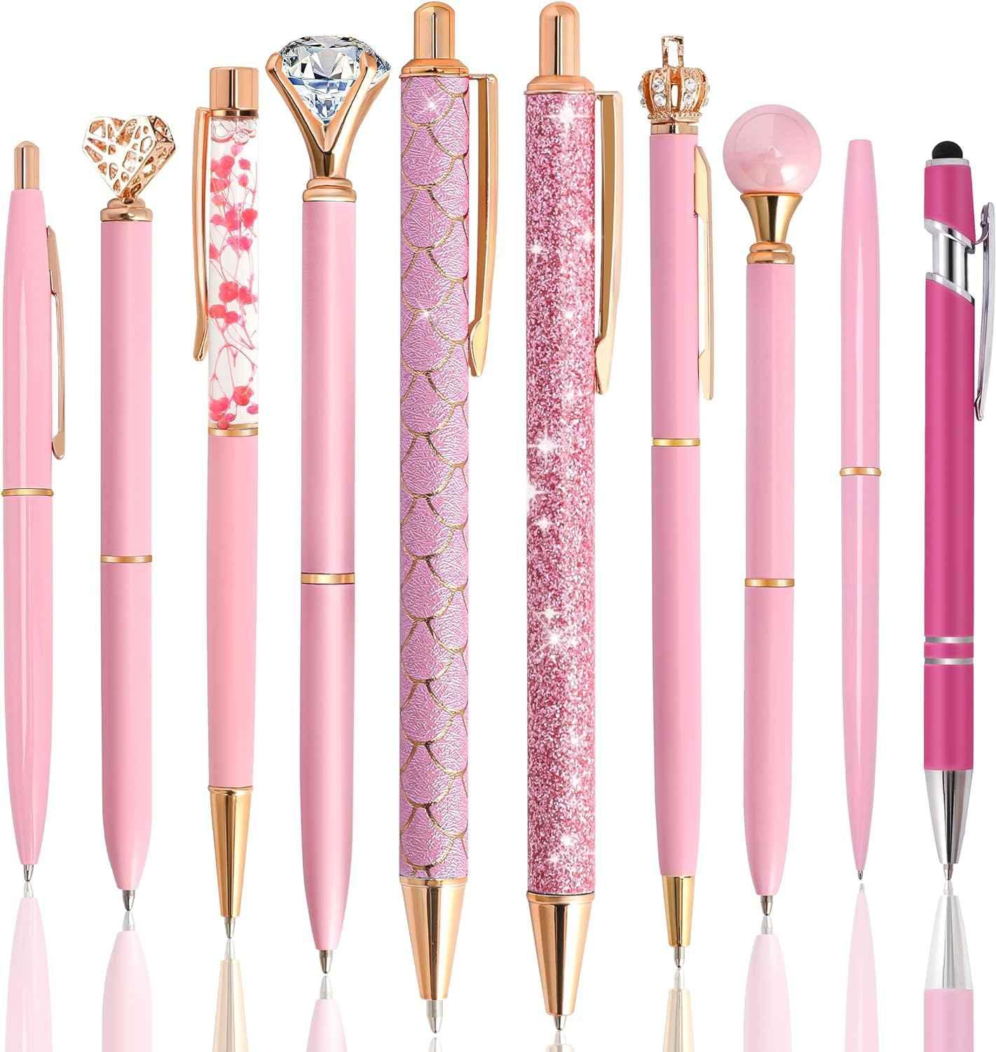 10Pcs Ballpoint Pens Set Party Favors for Kids Purple Pink Pens Gifts Pink