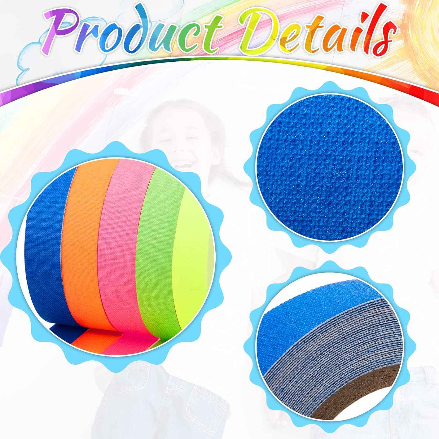 10Pcs Spike Tape Multicolor Bright UV Reflective Tape 15mm x 5m