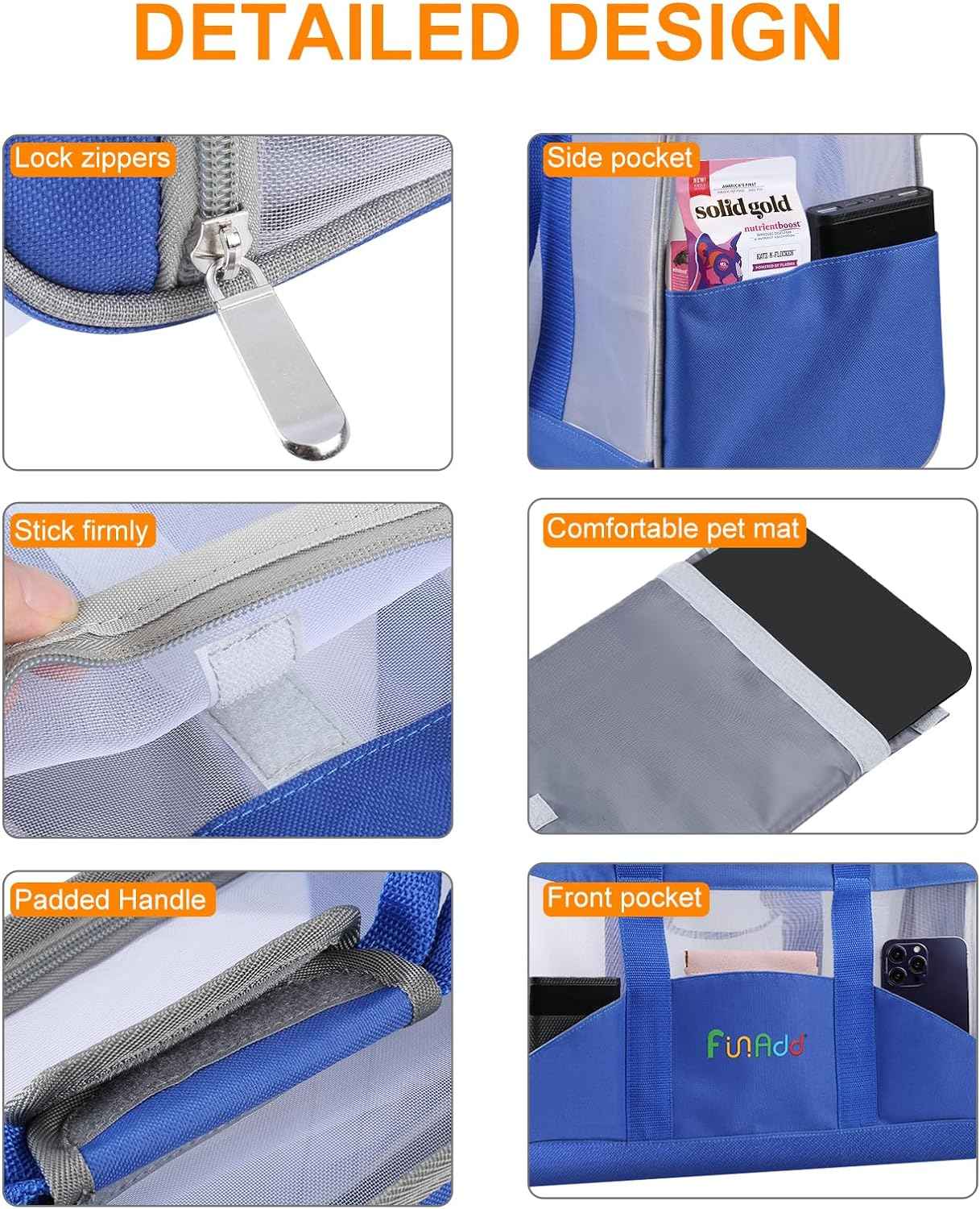 FunAdd Pet Pet Carrier,Airline Approved,for Small Dogs and Cats