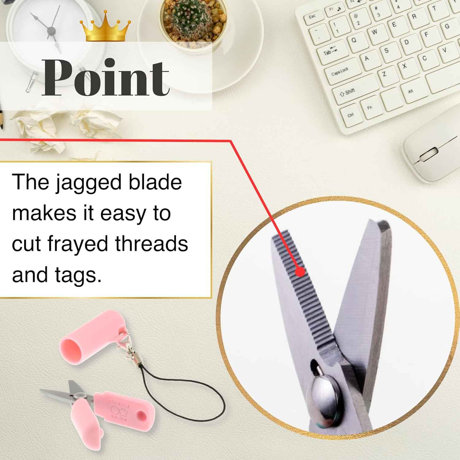 Sun-Star Stickyle Mini Portable Scissors with Strap
