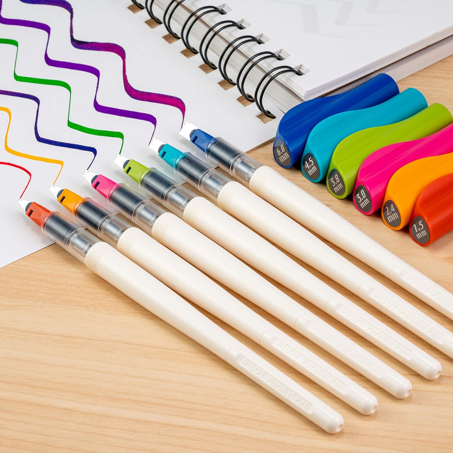 Pilot Parallel Caligraphy Pens with 6 Black Ink Cartridge