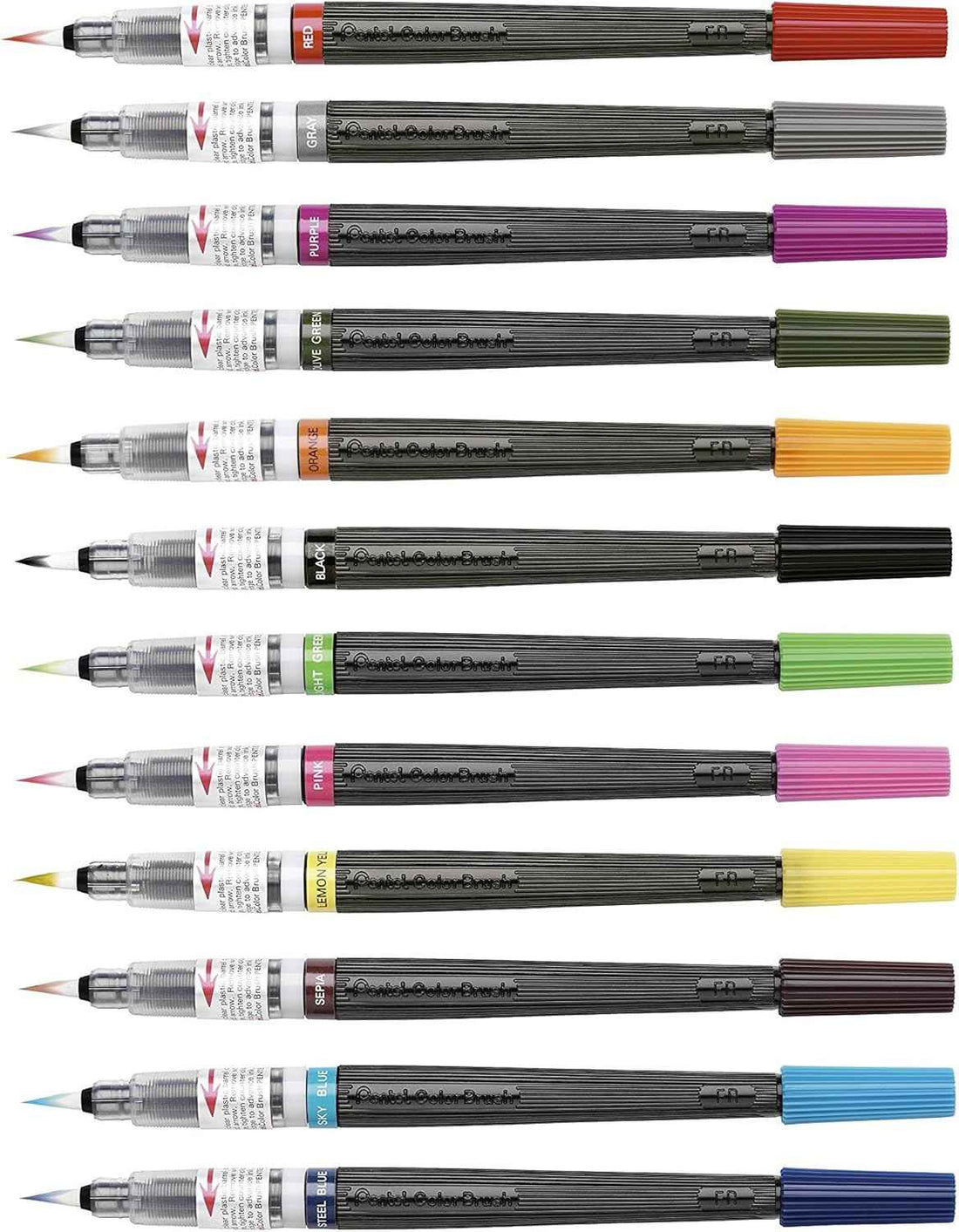 Pentel Art Color Brush Pen with Ink Refill
