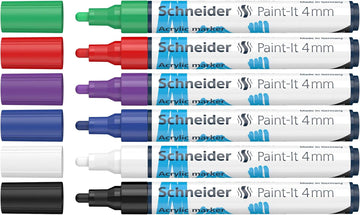 Schneider Paint-It 320 Acrylic Marker Set 4mm 6 Color Pack A
