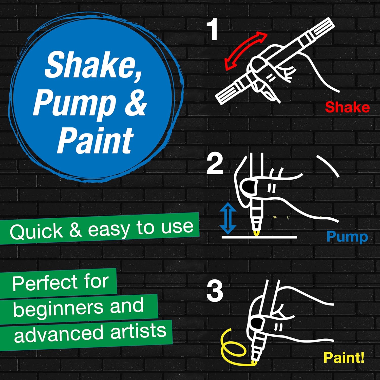 Faber-Castell Shake & Paint Acrylic Paint Markers 6 Color Classic