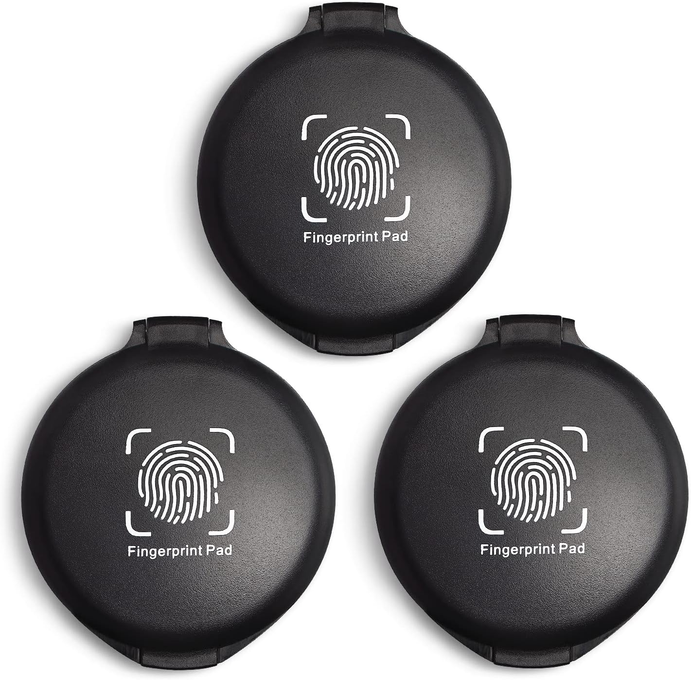 3 Pack Stamp Thumbprint Fingerprint Pad Black Blue Red Ink