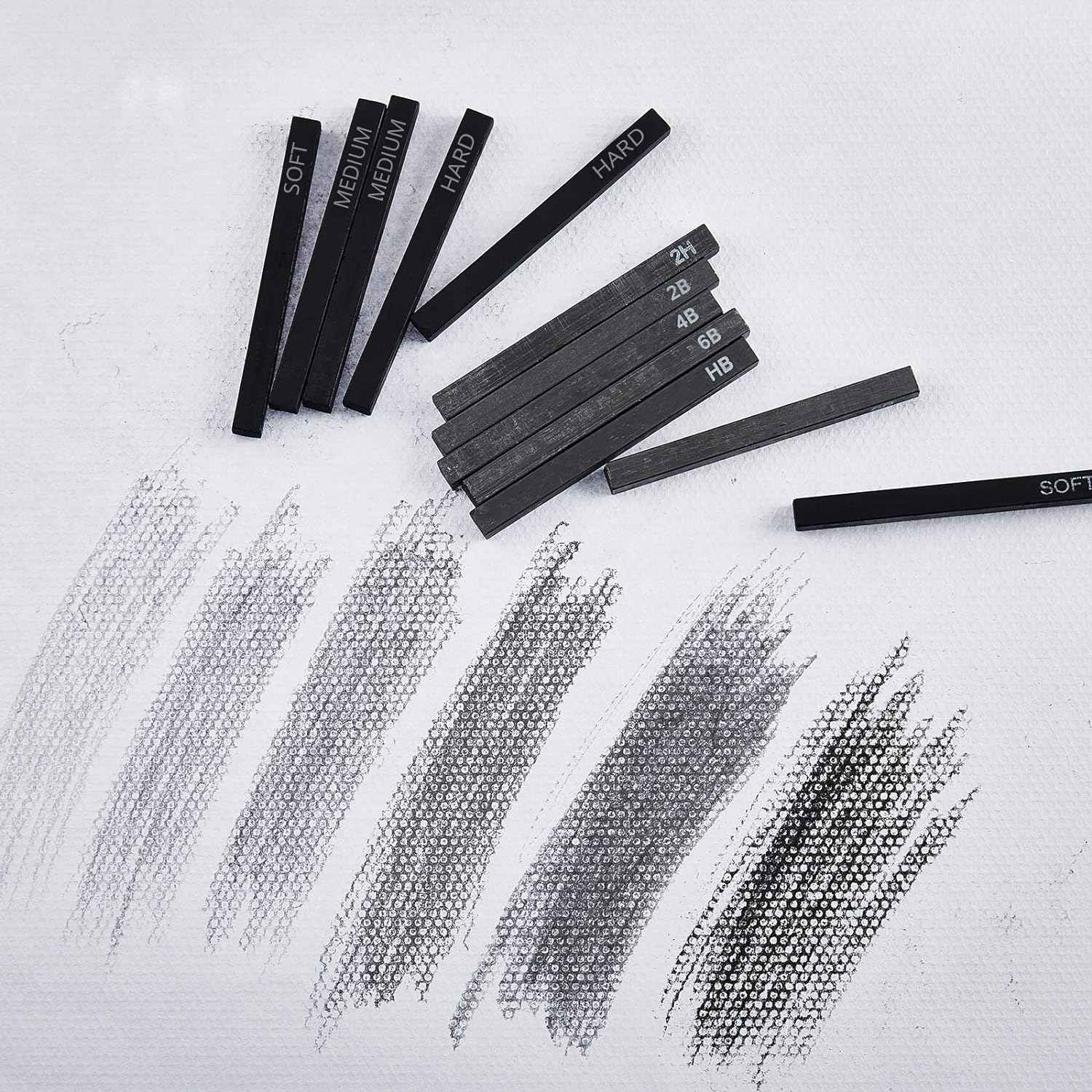 12Pcs Graphite Compressed Charcoal Sticks Drawing Pencils Set