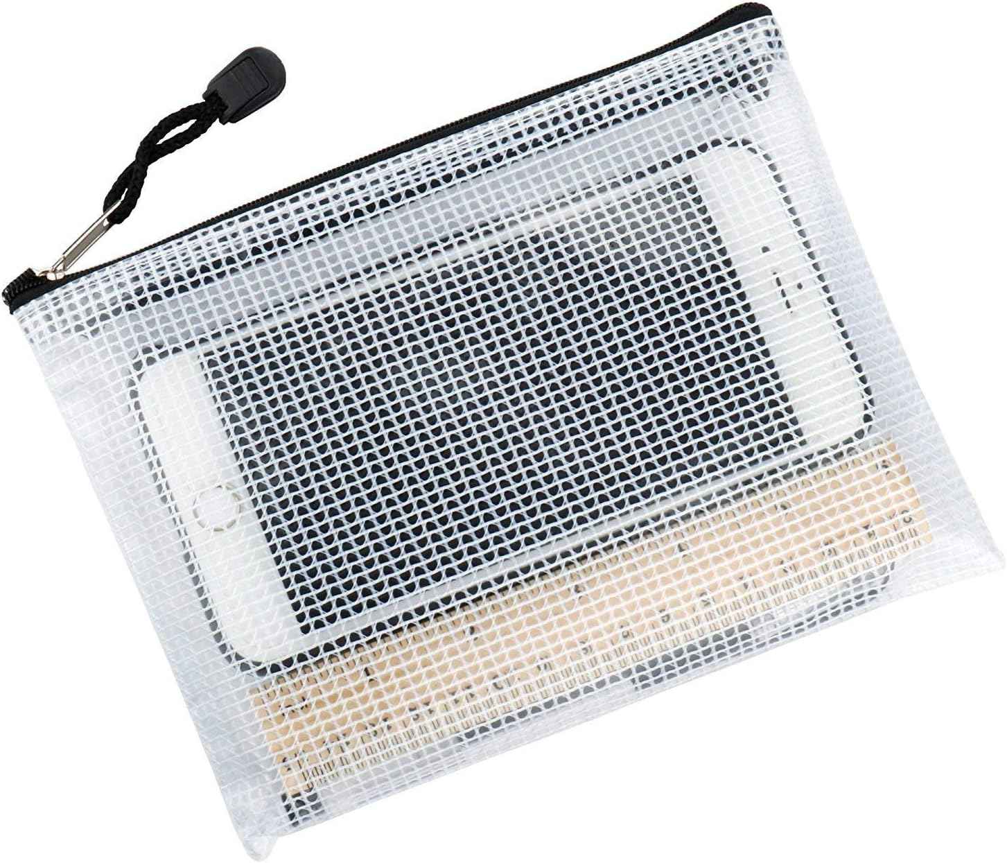 12pcs Mesh Zipper Pouch Document Folders Bag A6 A5 A4 B4 A3