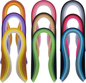 900 Paper Quilling Strips Set,36 Colors width 3mm Length 39cm