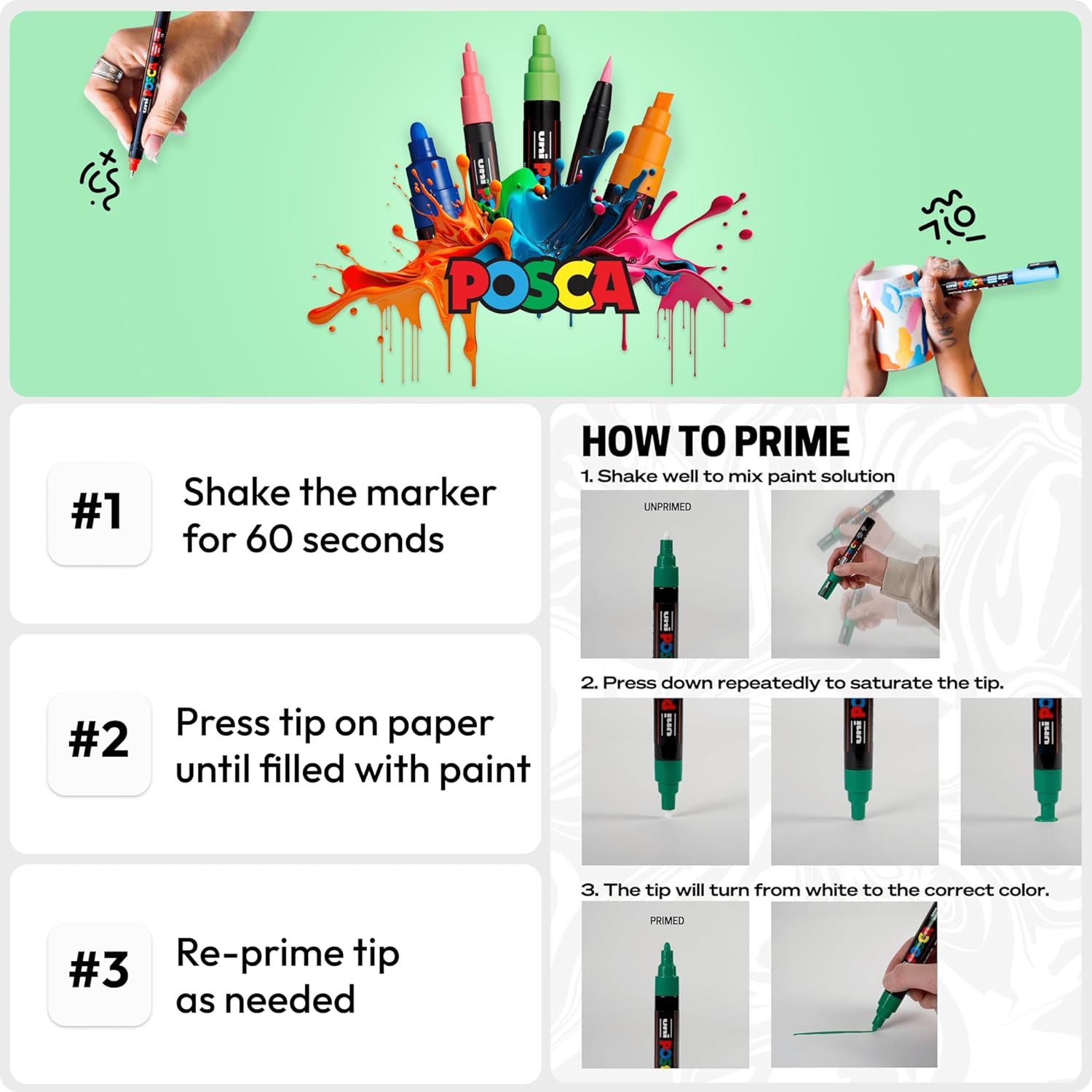 Uni Posca Paint Marker PC-5M - Medium Point - 16 Color Set