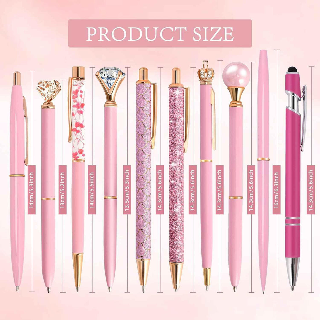 10Pcs Ballpoint Pens Set Party Favors for Kids Purple Pink Pens Gifts Pink