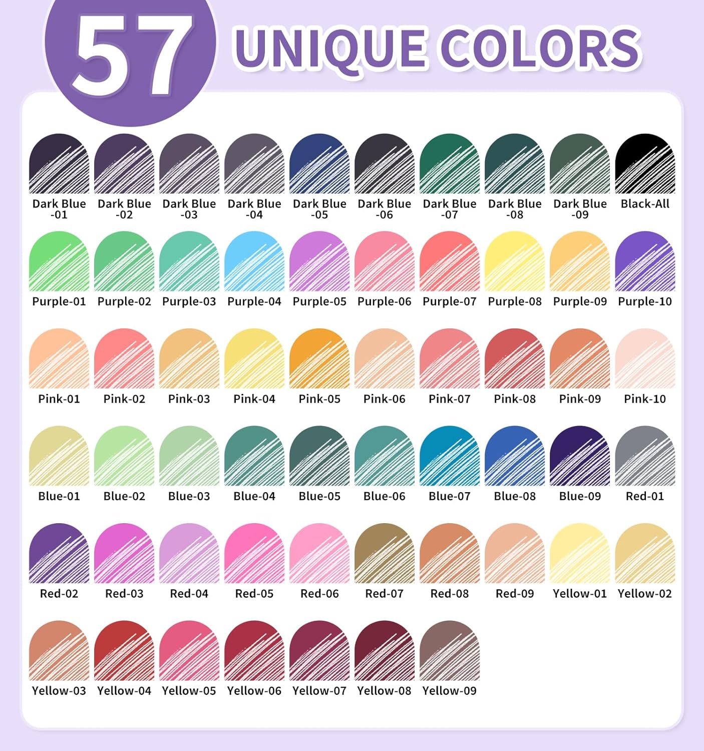 6 Pack 10-in-1 Multi-Color Ballpoint Pens - 57 Total Colors (0.8mm Fine Tip)