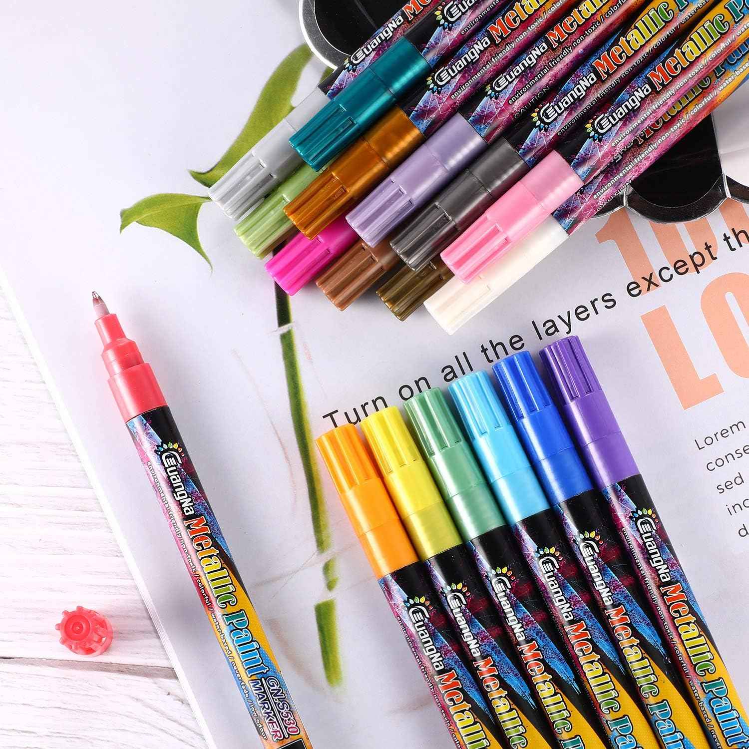 Guangna Shinning Metallic Marker Pens 12 Colors