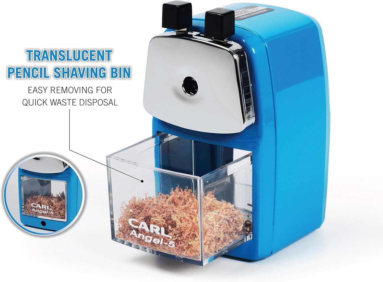 Carl Angel-5 Manual Pencil Sharpener with Metal Table Mount