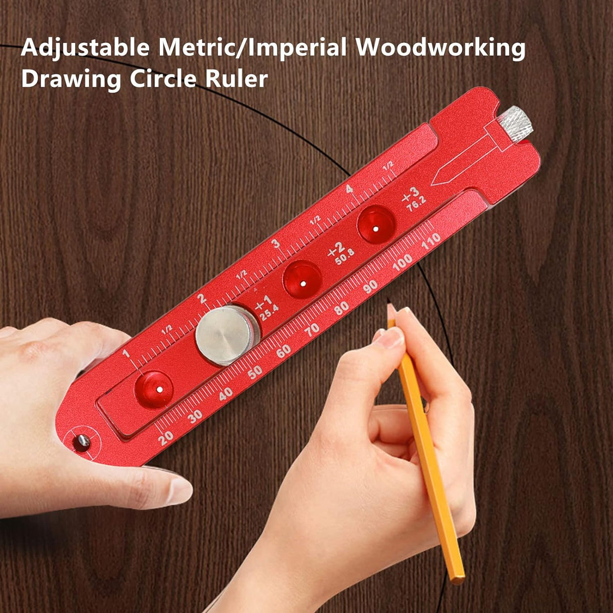 Compass Ruler Pattern Circle Aluminum Woodworking Compass Scriber Circle Ruler 164MM – TOUCHFIVE