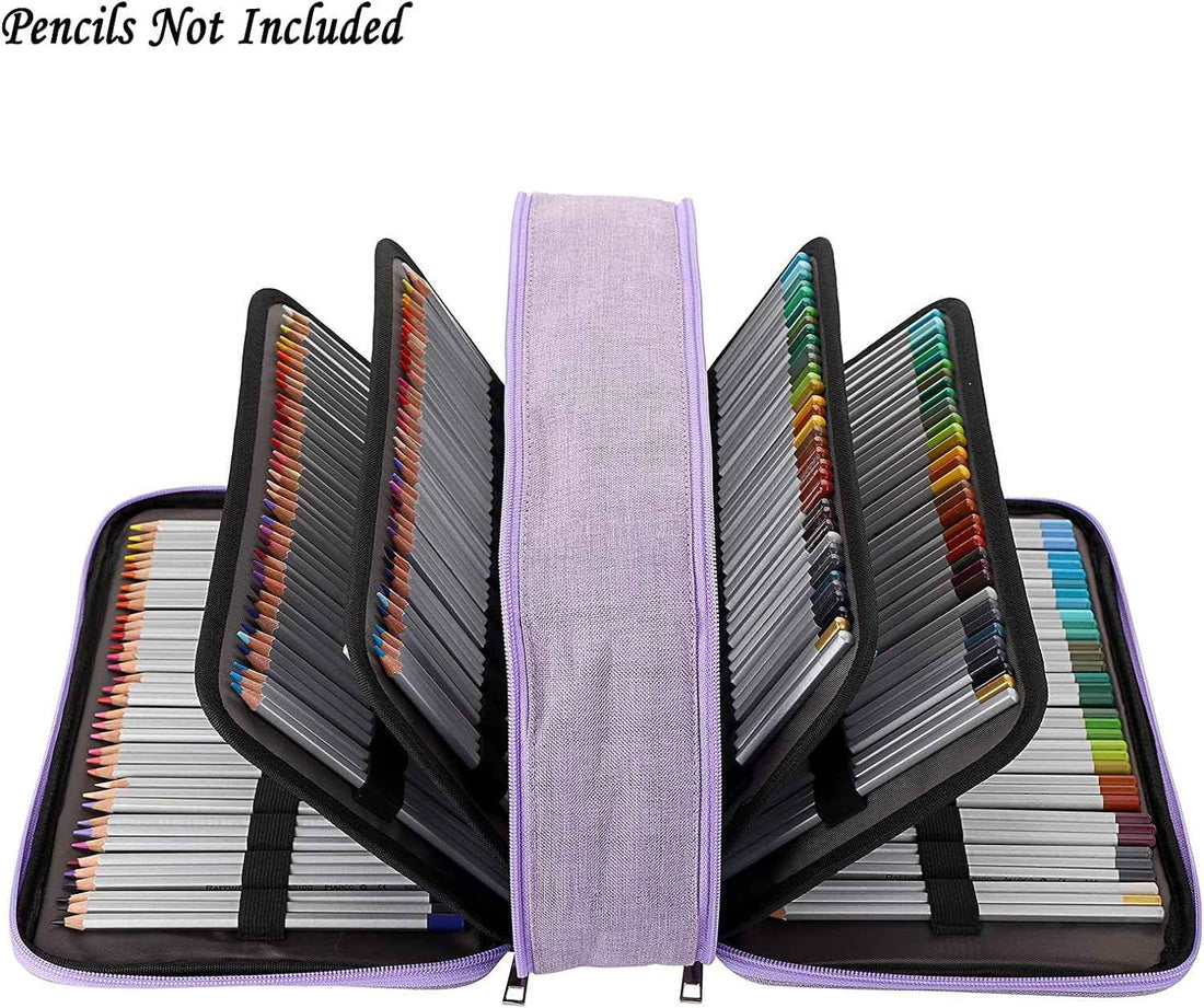360 Slots Colored Pencil Case Pens Holder Purple
