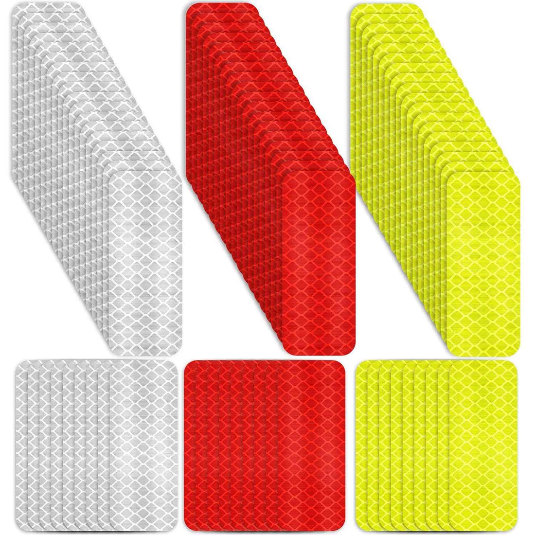 60PCS Warning Safety Reflective Tape Stickers 3x8cm