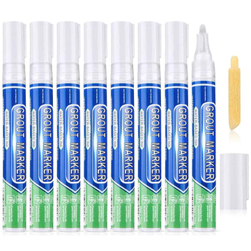 Grout Wall Repair Pen Tile Paint Markers for Bathrooms Kitchen 8 Pack