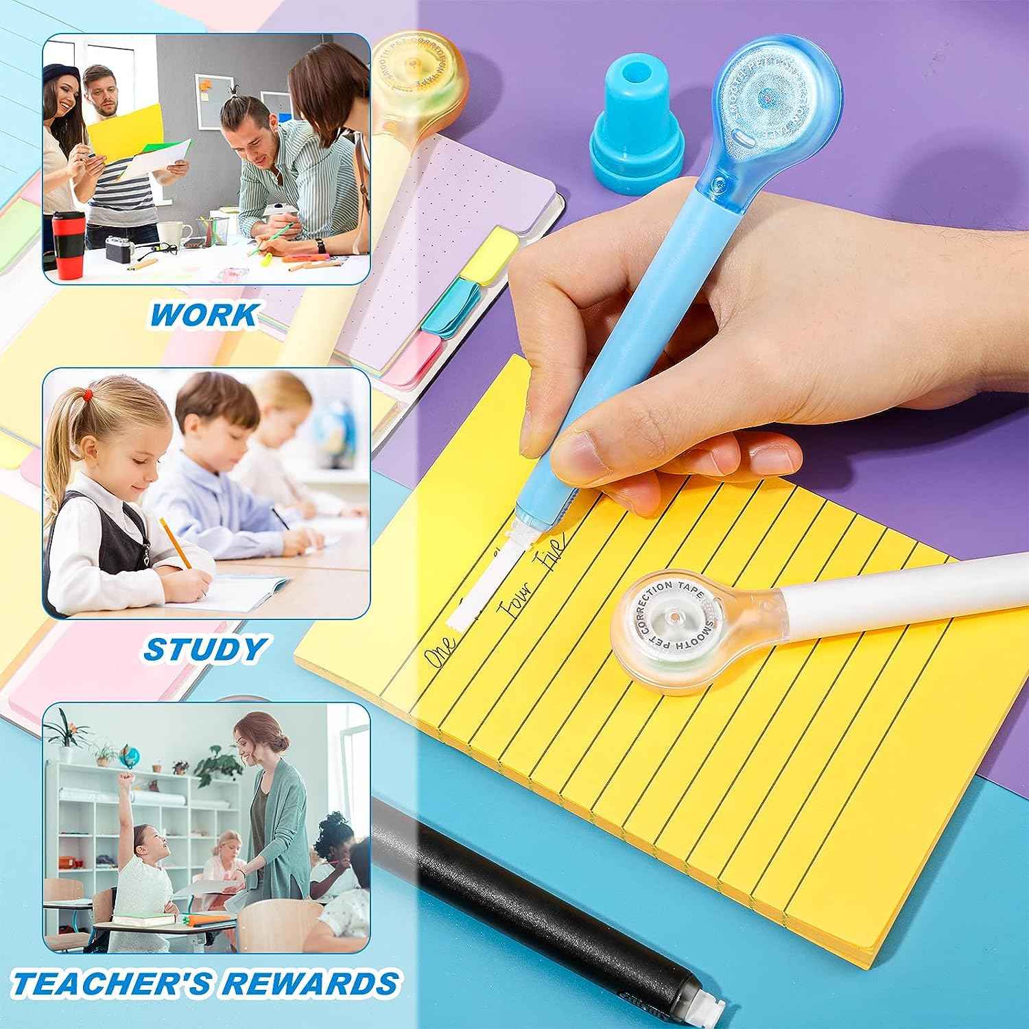 10 Pack Correction Tape Pen Eraser for School Office Supplies
