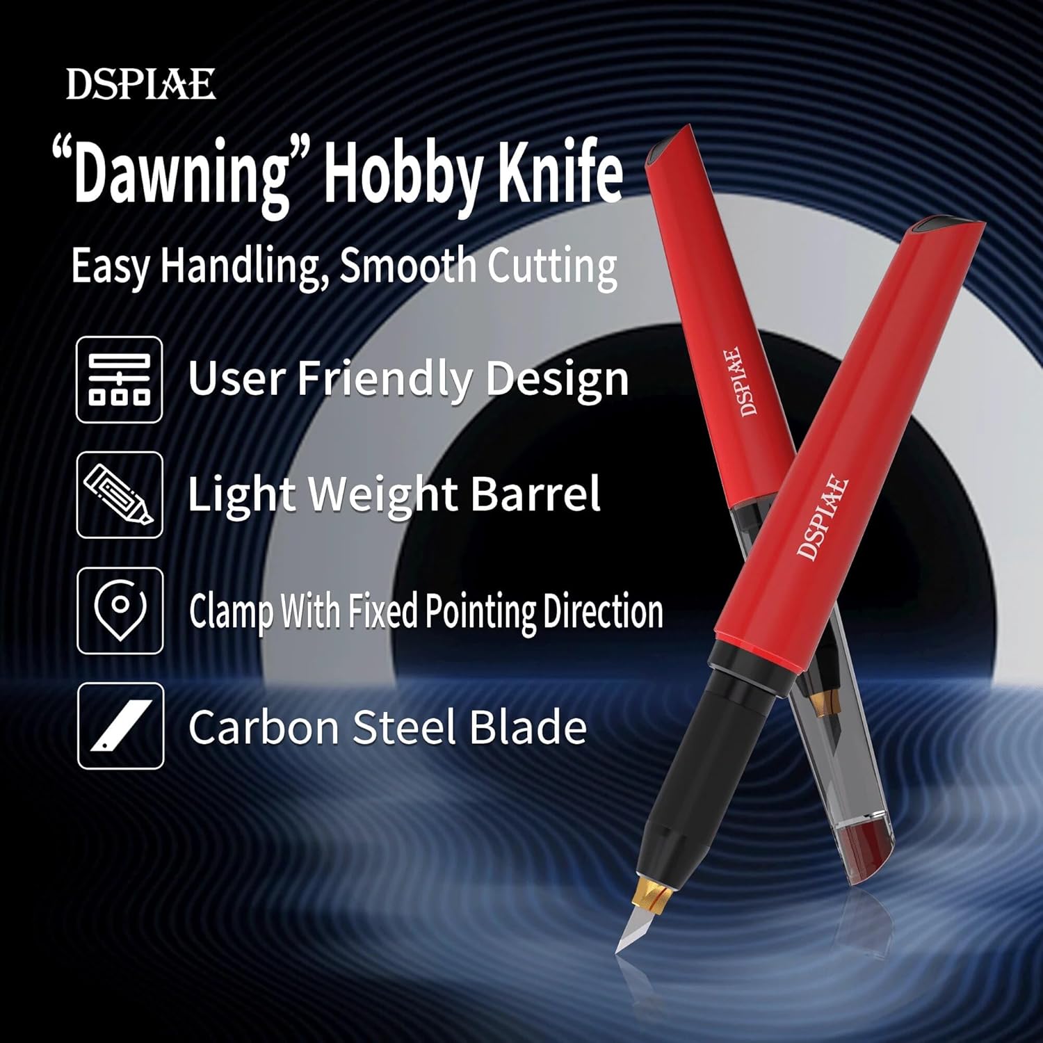 DSPIAE Precision Hobby Knife Set for Miniatures with 20 Blades