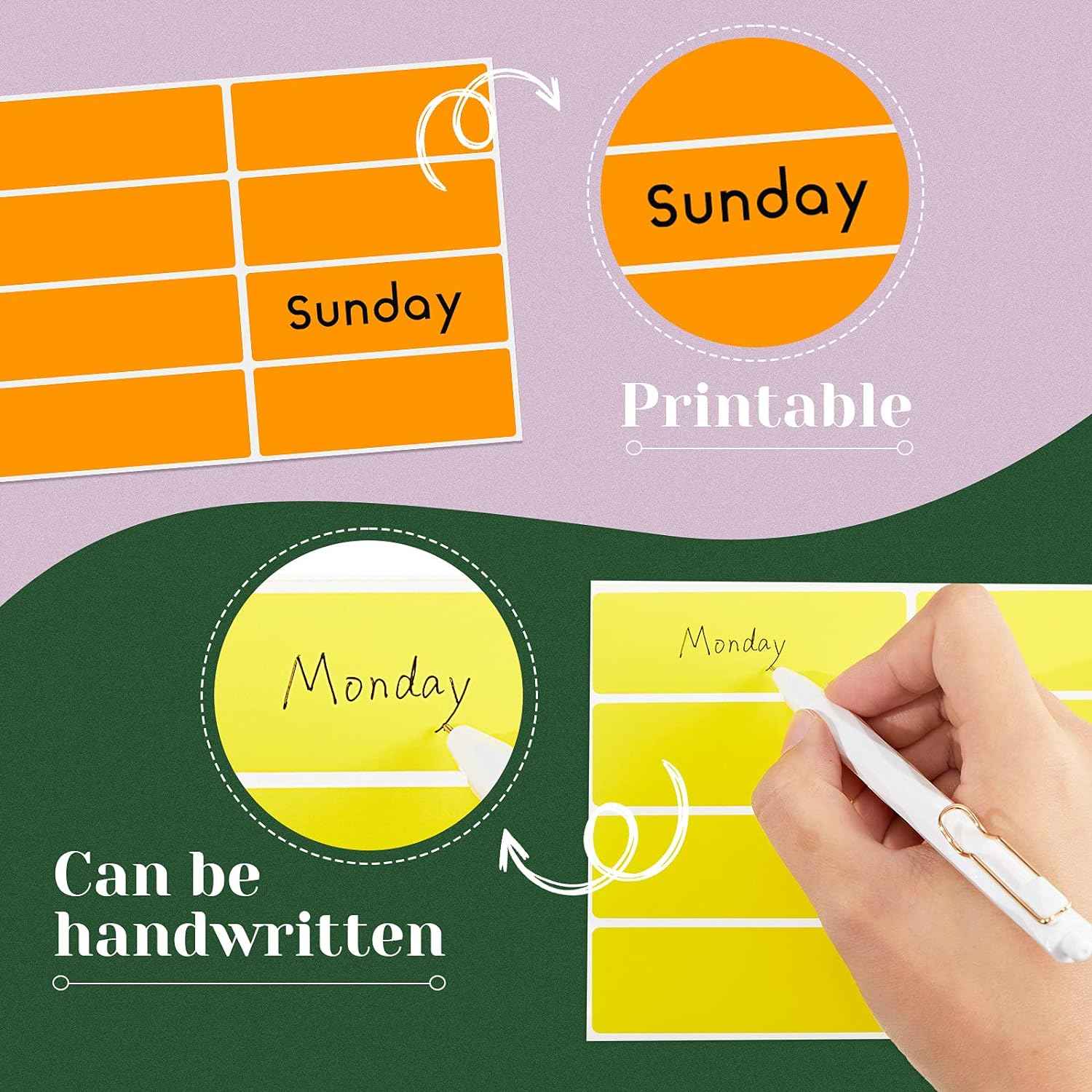 640Pcs Rectangular Color Coding Label Stickers 3 x 1 inch