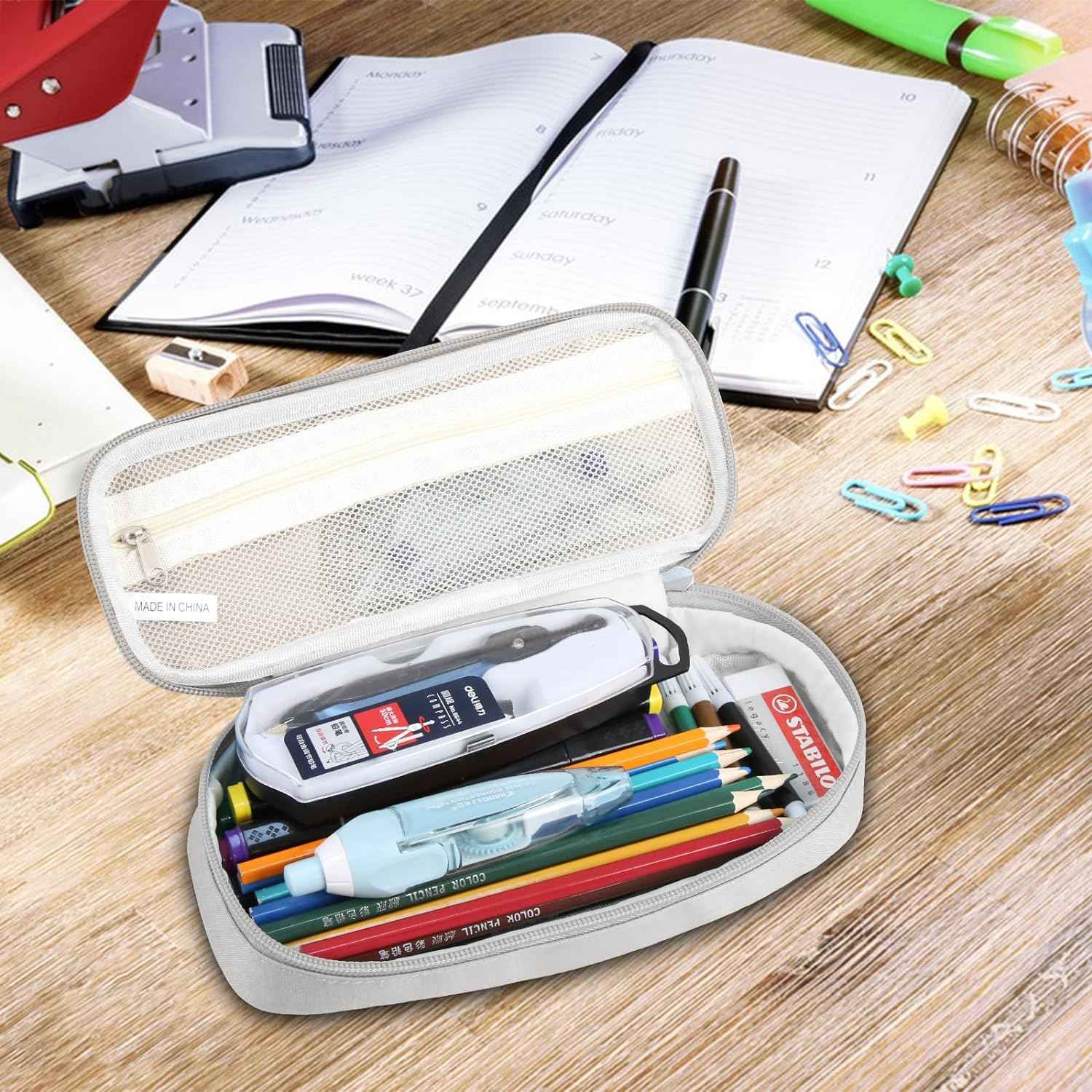 AddFun Large Capacity Pen Case,Pencil Pouch with Zipper