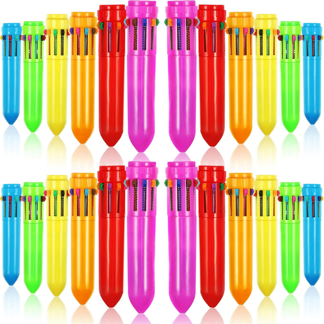10in1 Retractable Ballpoint Pens Multicolor Pens for Students Kids