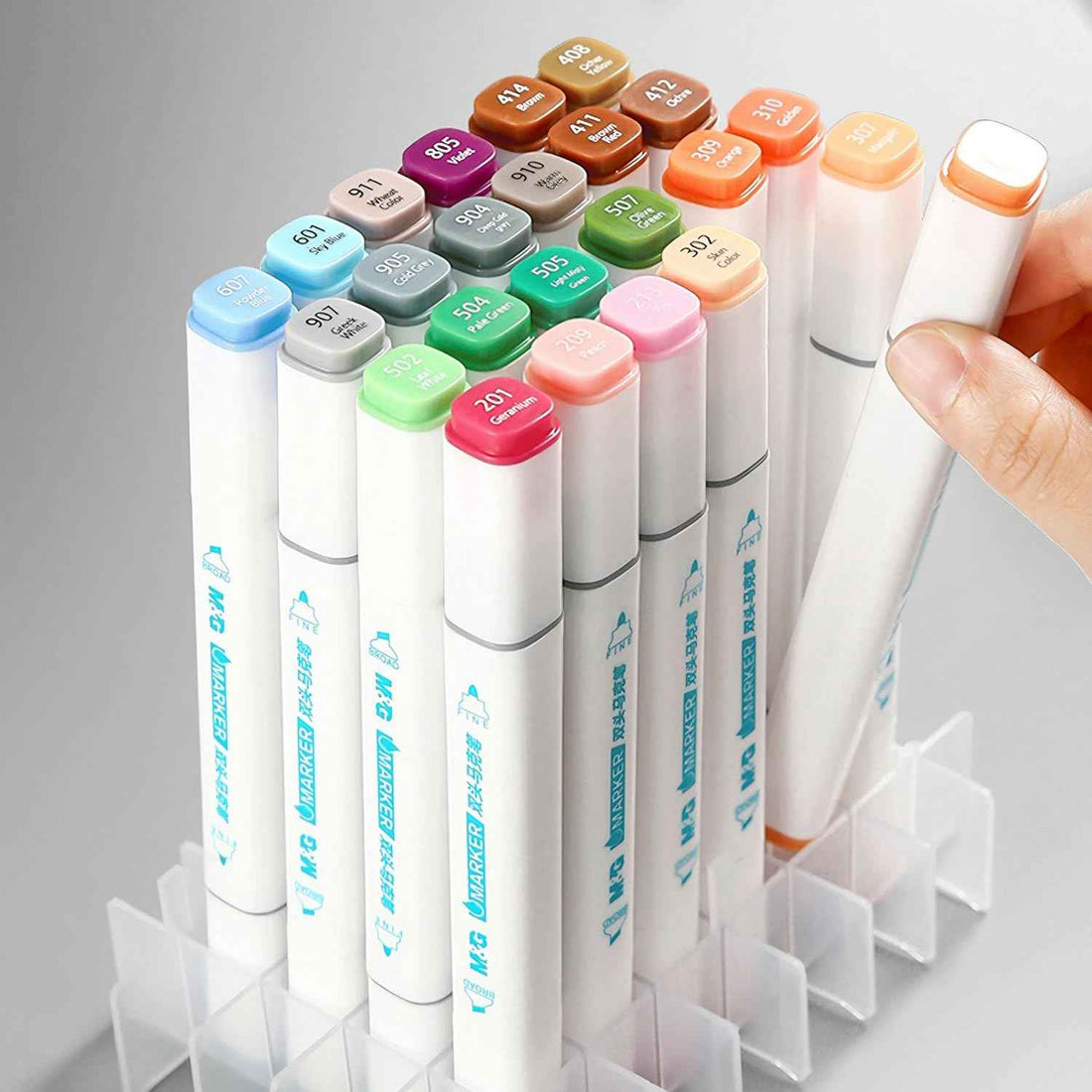 M&G 24 Color Drawing Art Markers Water-Based with Plastic Box