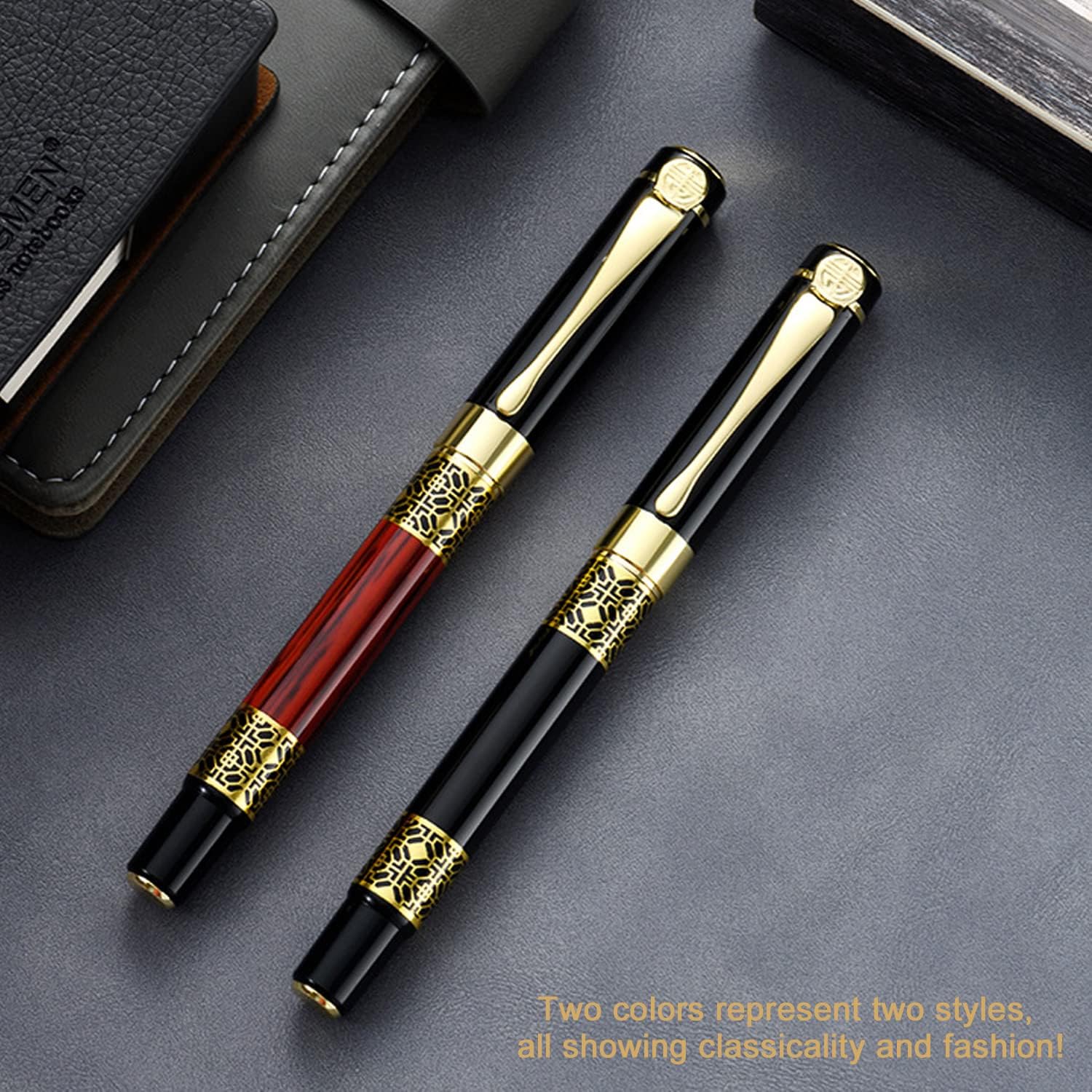 Professional Ballpoint Pen Black Ink 0.5mm with 2 Refills Gift Box