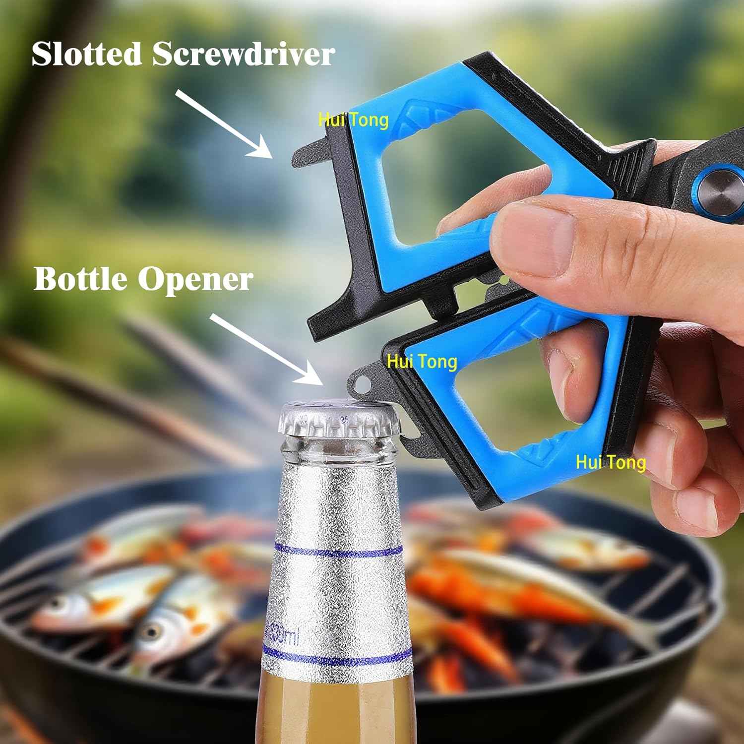 HUI TONG Professional Fishing Scissors With Bottle Opener