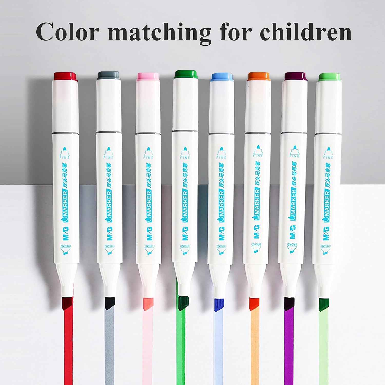 M&G 24 Color Drawing Art Markers Water-Based with Plastic Box