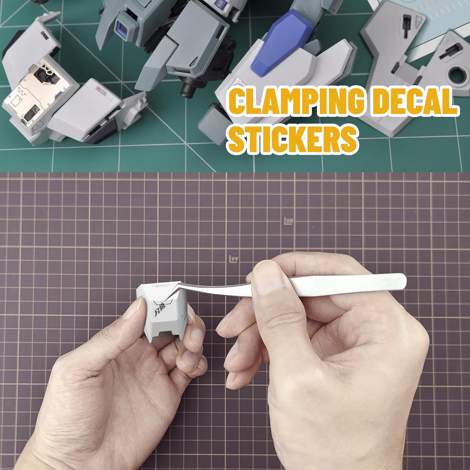 Stedi 2PCS Precision Tweezers Set Straight & Curved Tip for Gundam