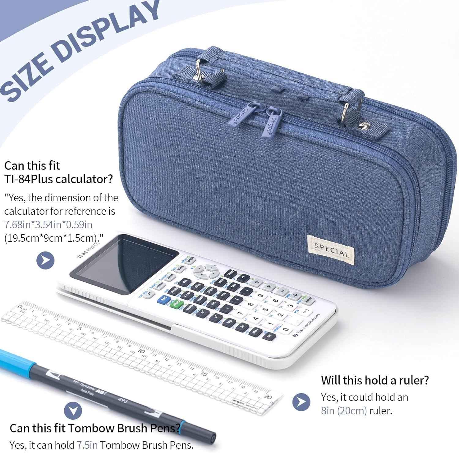 Large capacity pencil case Pencil Pouch Double Zipper Storage Bag