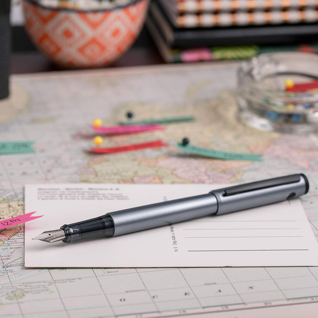 Pilot Explorer Fountain Pen - Gray - Fine Nib