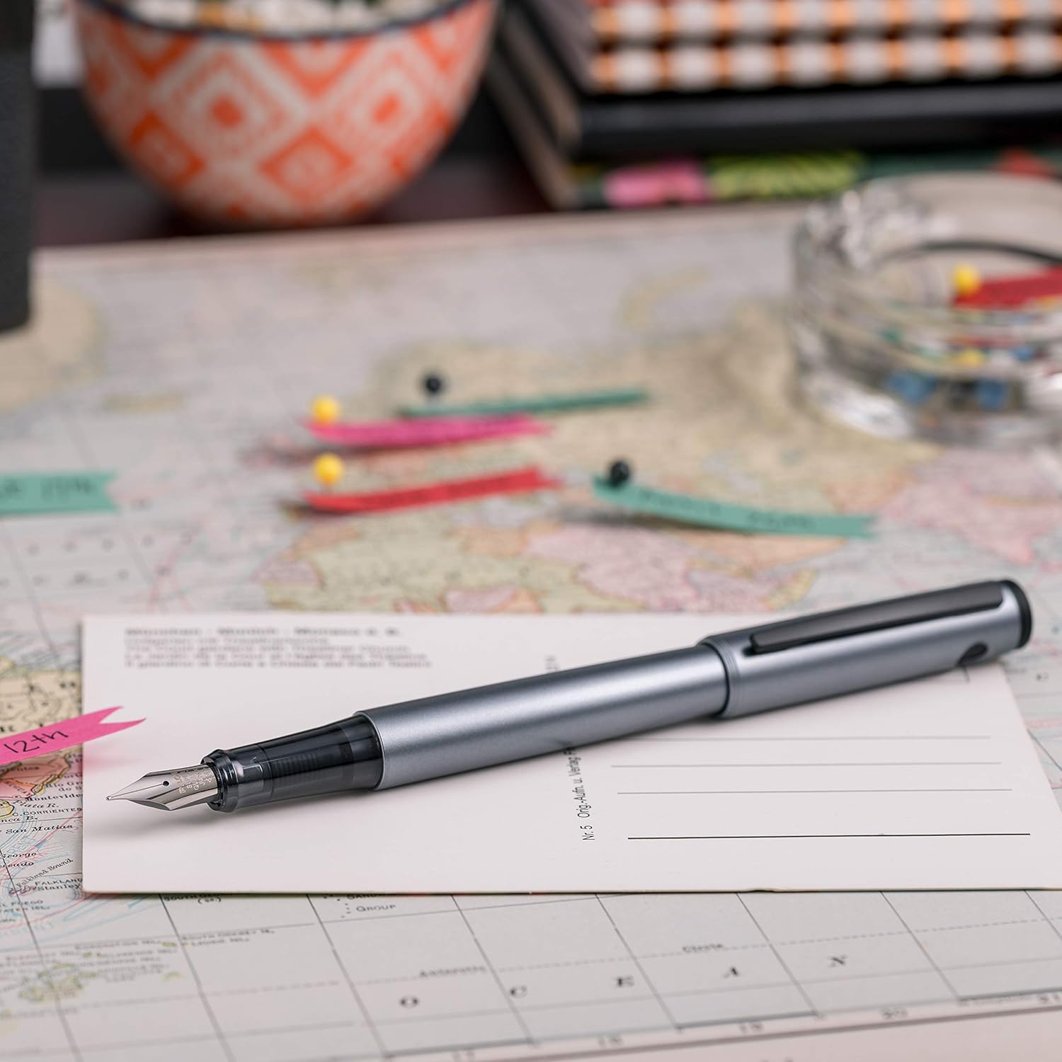 Pilot Explorer Fountain Pen - Gray - Fine Nib