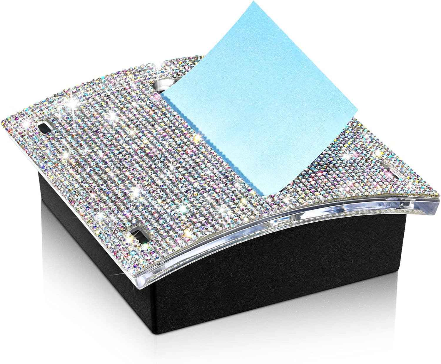 Rhinestone Self Stick Notepad Holders 4x4 Inches Memo Note Dispenser Ab Color