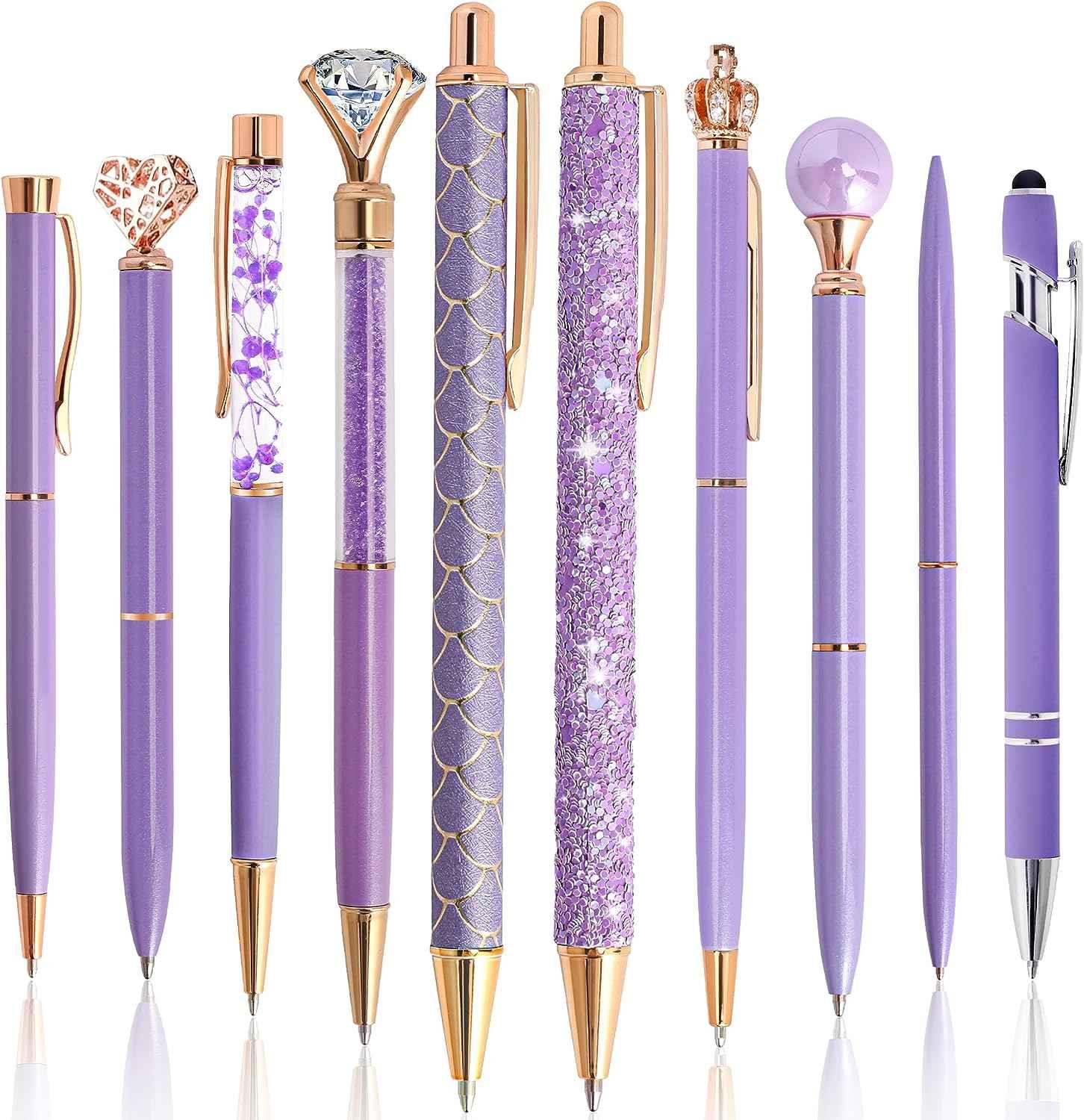 10Pcs Ballpoint Pens Set Party Favors for Kids Purple Pink Pens Gifts Purple