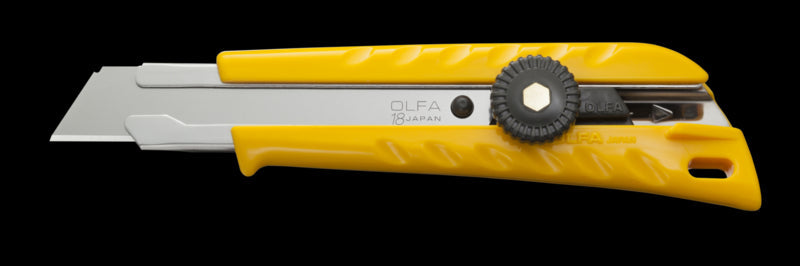 OLFA 18mm L-1/SOL Ratchet Lock Utility Knife with Solid Blade