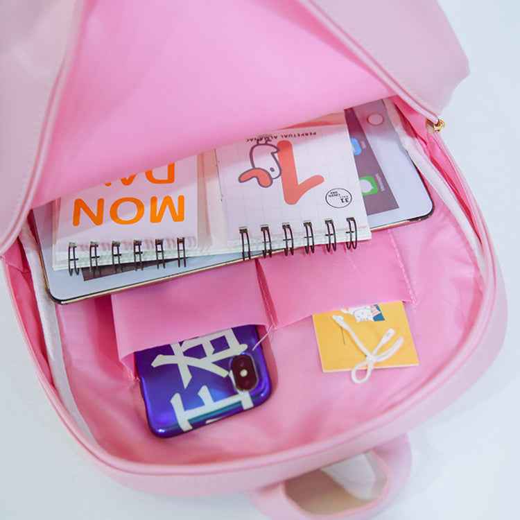 Double Window Candy PU Leather Backpack Ita Bag