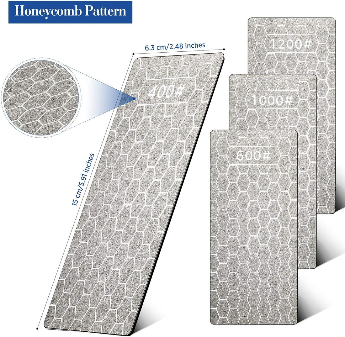 4Pcs Diamond Sharpening Stones (400/600/1000/1200 Grit)